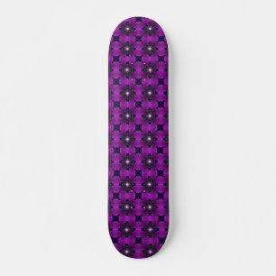 Skateboard Art Deco retro en lila blau grün mit Sternen