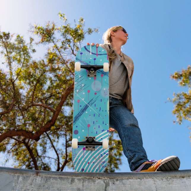 Skateboard Arte abstracto: bengalas en el cielo (Exterior 1)