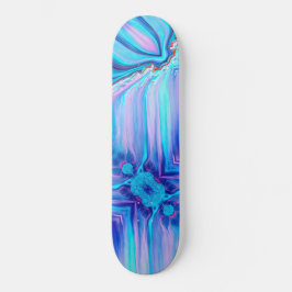Skateboard Arte abstracto color rosa azul intenso