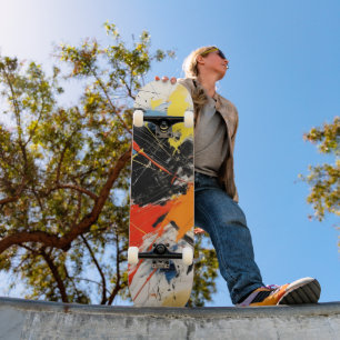 Skateboard Arte Abstracto Colorido