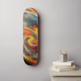 Skateboard Arte abstracto con pintura arremolinada