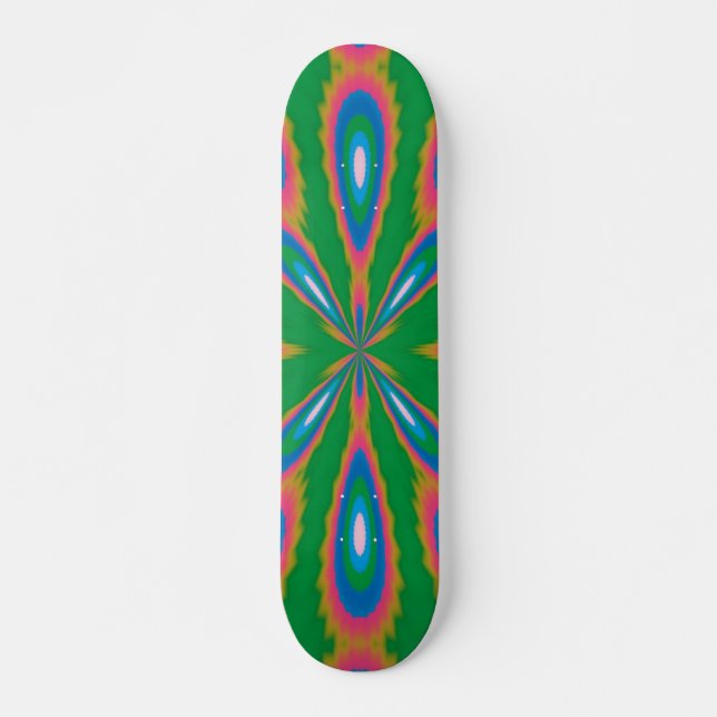 Skateboard Arte abstracto de jardín funky (Anverso )