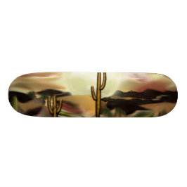 Skateboard Arte abstracto de la salida del sol del desierto