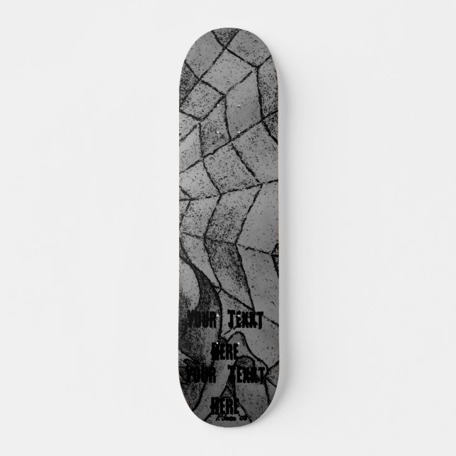 Skateboard arte abstracto de la telaraña blanco y negro del (Anverso )