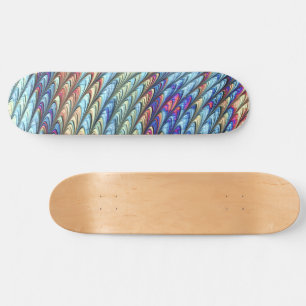 Skateboard Arte abstracto de ondas sicodélicas coloridas boho