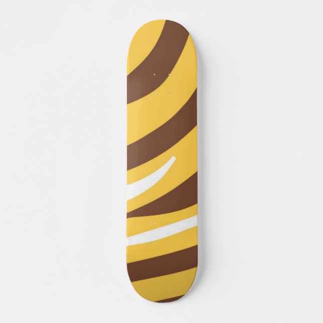 Skateboard arte abstracto de tigres (Anverso )