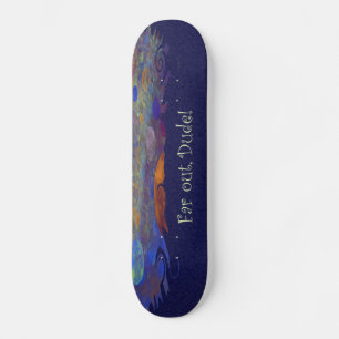 Skateboard Arte abstracto de universo alternativo