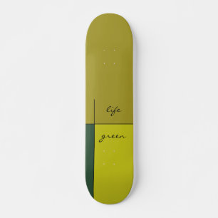 Skateboard arte abstracto de vida verde, ácido, limón y musgo