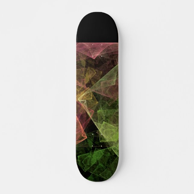 Skateboard Arte abstracto espacio cúbico (Anverso )