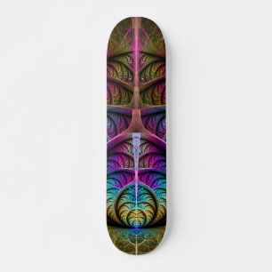 Skateboard Arte abstracto fractal colorido alucinante