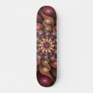 Skateboard Arte abstracto fractal moderno surrealista brillan