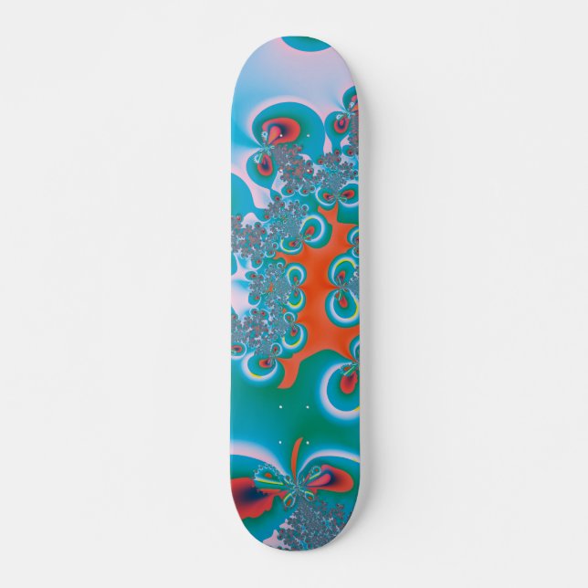 Skateboard Arte abstracto jardín de primavera (Anverso )