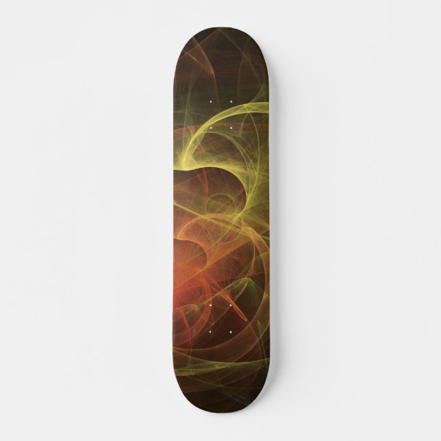 Skateboard Arte abstracto llama mágica (Anverso )