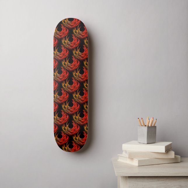 Skateboard Arte abstracto moderno boho elegante patrón #503 (Arte de la pared)