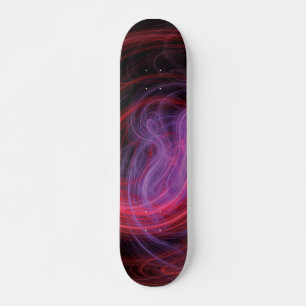 Skateboard Arte abstracto onda roja