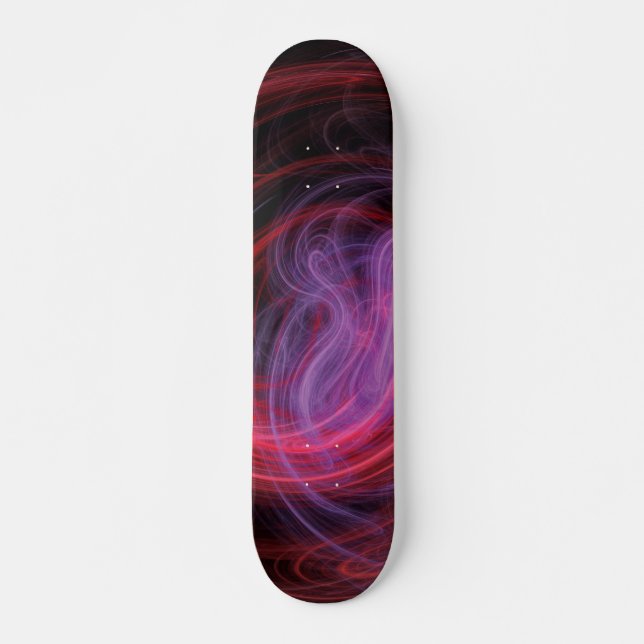 Skateboard Arte abstracto onda roja (Anverso )
