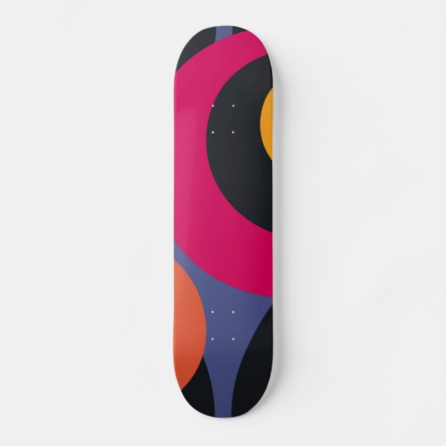 Skateboard Arte abstracto retro (Anverso)