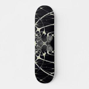 Skateboard Arte abstracto Telaraña dorada