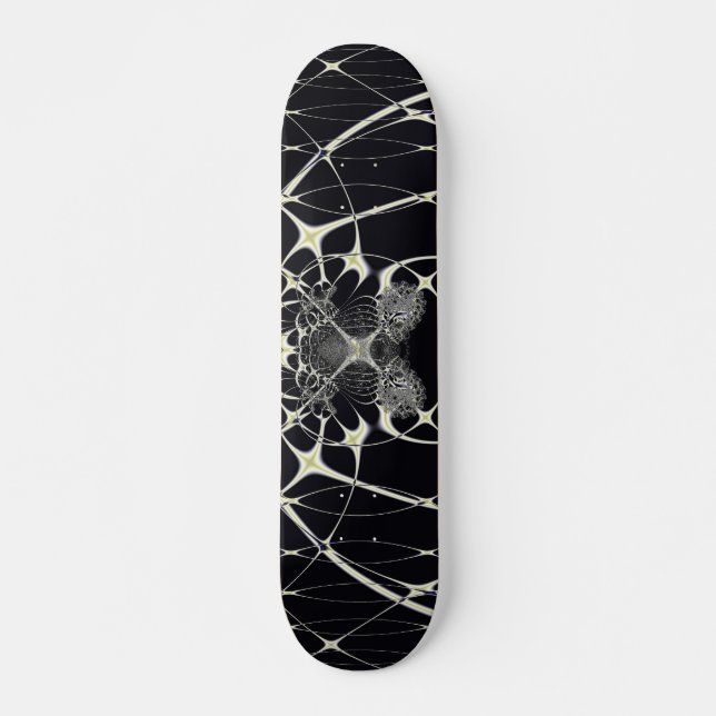Skateboard Arte abstracto Telaraña dorada (Anverso )