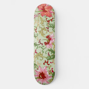 Skateboard Arte Antiguo Chinoiserie Floral Chino Art Nouveau