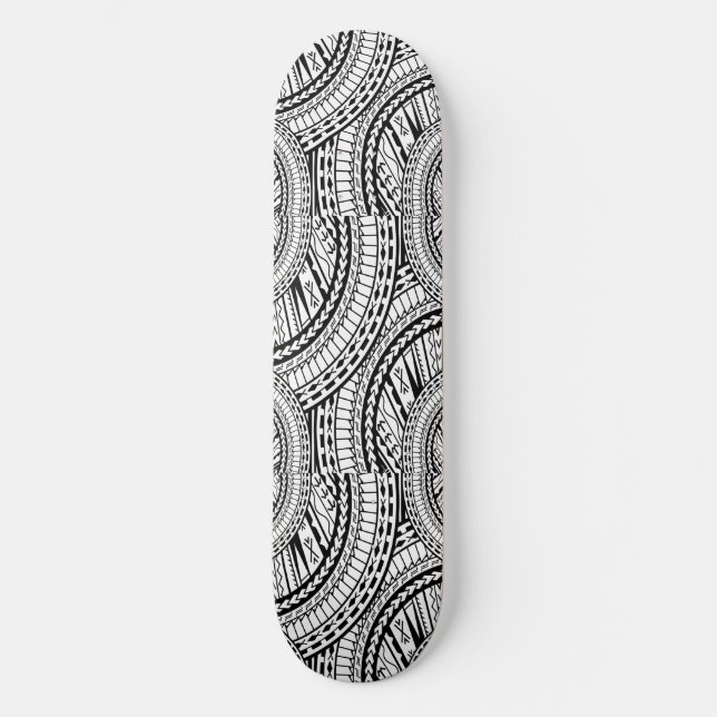 Skateboard Arte azteca tribal (Anverso)