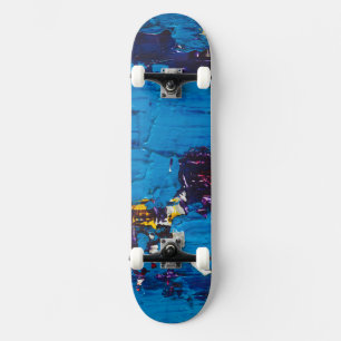 Skateboard Arte Azul Cool