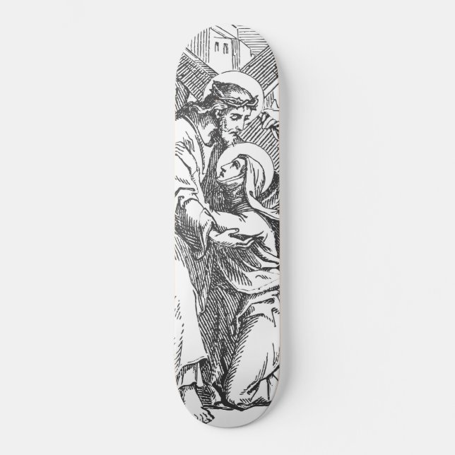Skateboard Arte bíblico clásico (Anverso)