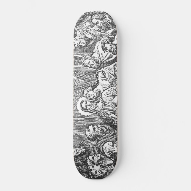 Skateboard Arte bíblico clásico (Anverso)