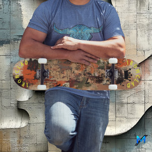 Skateboard Arte Callejero Abstracto Inspirado en Grafitis de 