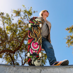 Skateboard Arte callejero de Ramen japonés picante