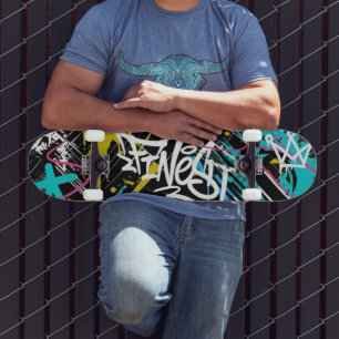 Skateboard Arte Callejero Grafiti Urbano Etiquetado Personali