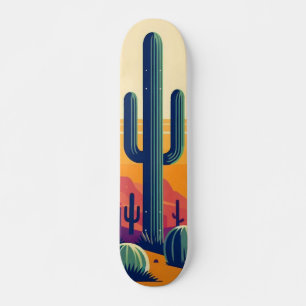 Skateboard Arte colorido del desierto del sudoeste