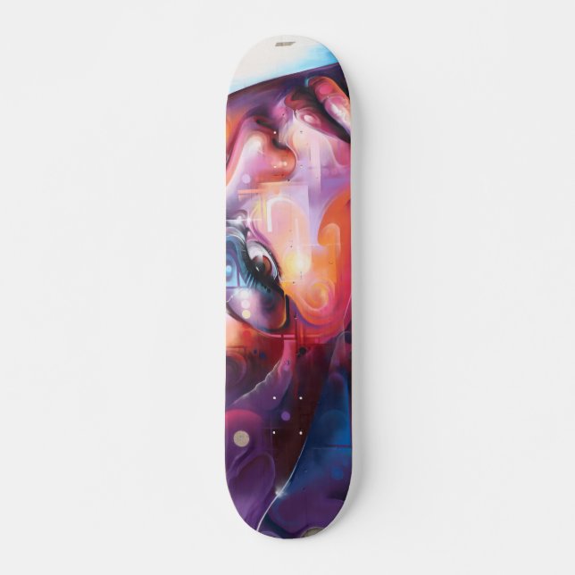 Skateboard Arte colorido femenino (Anverso )