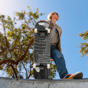 Skateboard Arte de Cacatúa Galah de Samuel Jessurun de Mesqui