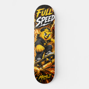 Skateboard Arte de carreras callejeras de monstruo de oro neg