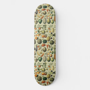 Skateboard Arte de cartel vintage de frutas botánicas frances