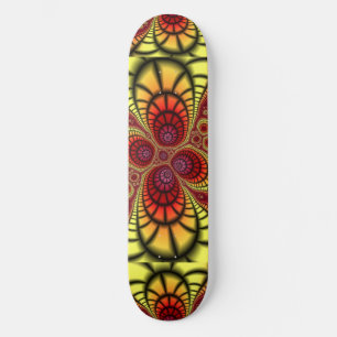 Skateboard Arte de Diseño Digital Oro Grunge Óxido