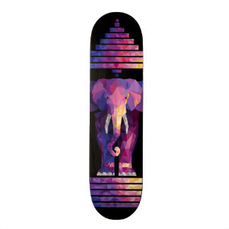 Skateboard Arte de elefante de tres cabezas coloreado