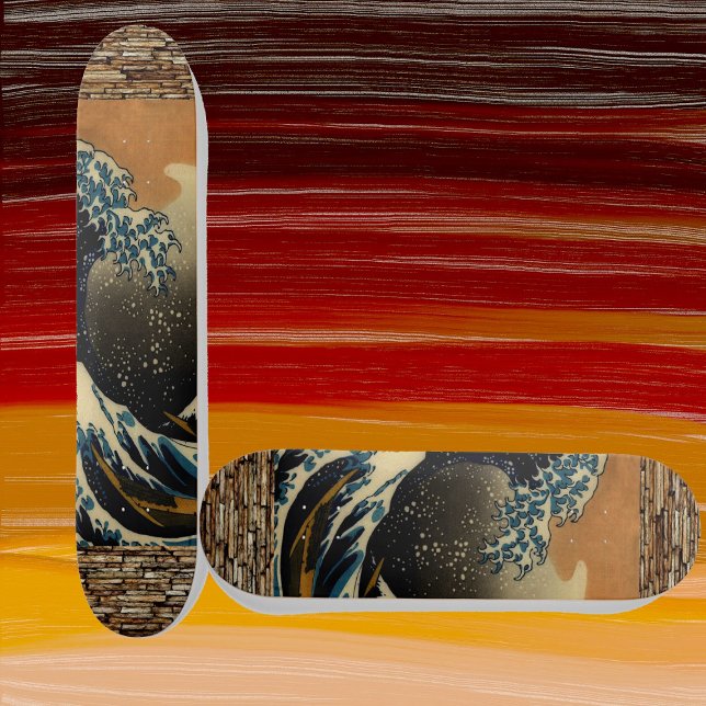 Skateboard Arte de época El Gran Océano Artista Japonés (Subido por el creador)