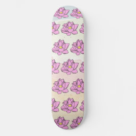 Skateboard Arte de flores de Lotus rosa
