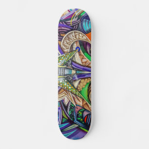 Skateboard Arte de graffiti colorido