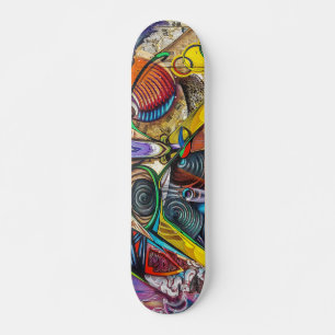Skateboard Arte de graffiti colorido