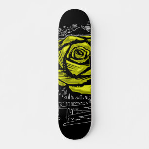 Skateboard Arte de grafiti de rosa amarilla resistente • Call
