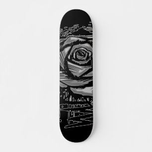 Skateboard Arte de grafiti de rosa gris robusta • Estilo urba