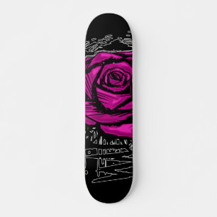 Skateboard Arte de grafiti de rosa robusta rosa • Estilo urba