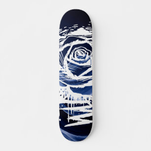 Skateboard Arte de grafiti de Rosa Ruda – Rosa blanca goteant