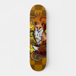 Skateboard Arte de la naturaleza con tablero de ajedrez de zo