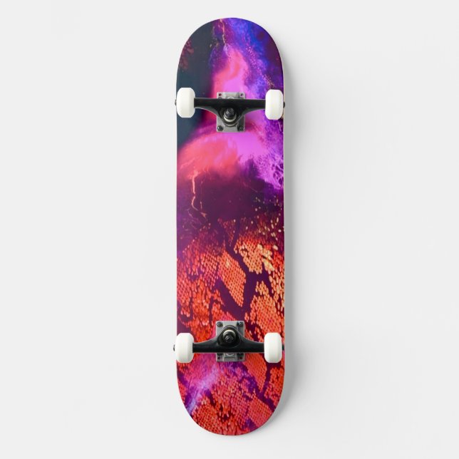 Skateboard Arte de lujo inspirado en la aurora (Anverso)