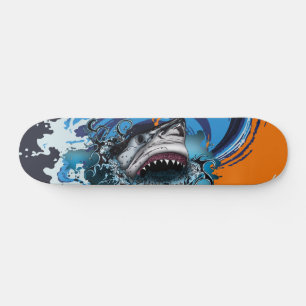 Skateboard Arte de Movimiento de Torbellino de Tiburón de Ola