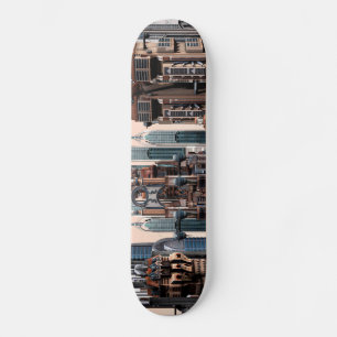Skateboard Arte de paisaje urbano de fantasía futurista paste